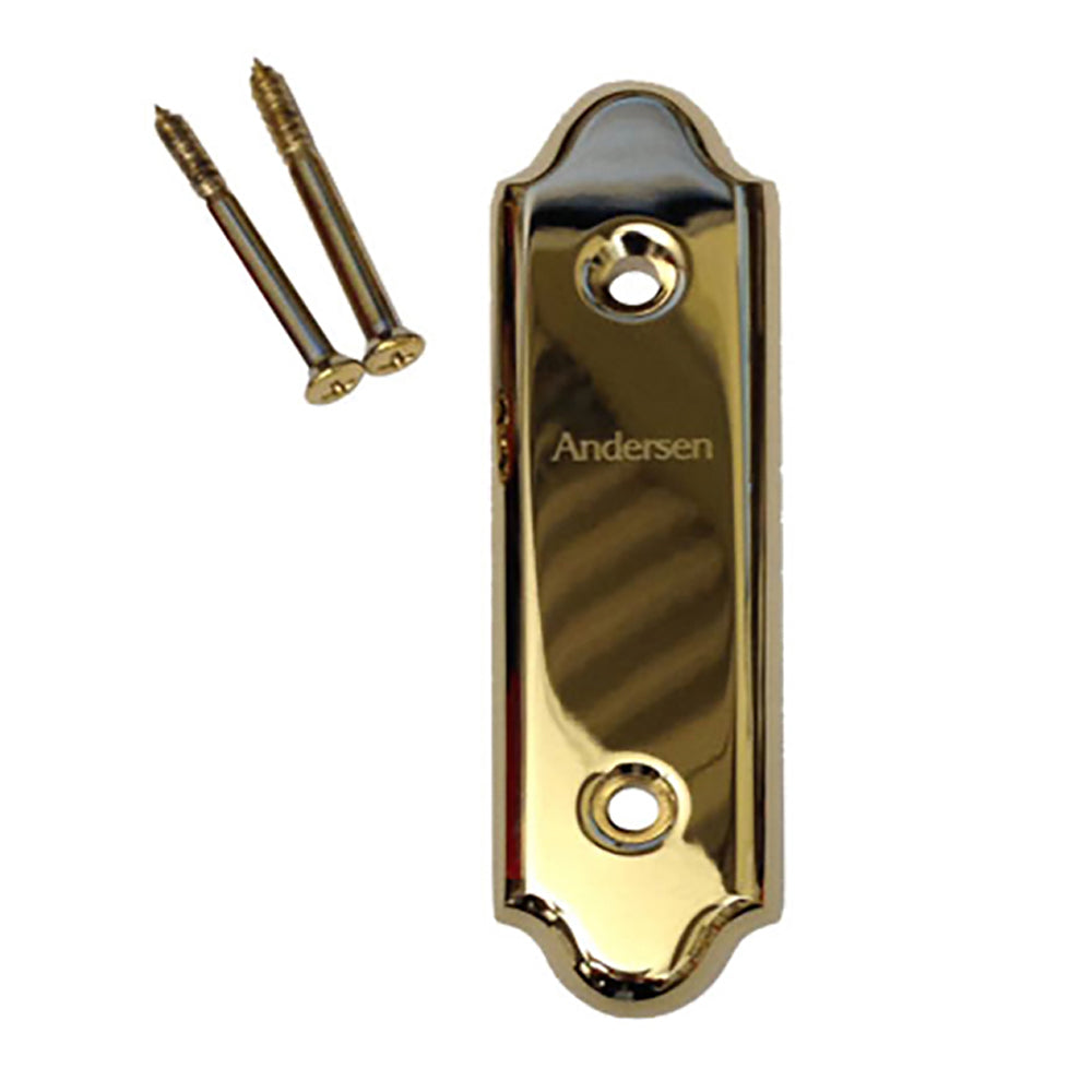 Andersen Gliding Door Cover Plate, Covington Style - Bright Brass