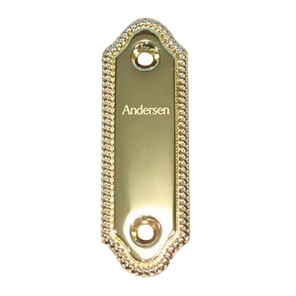 Andersen Frenchwood Gliding Door - Cover/Logo Plate - Whitmo