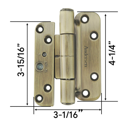 1 Hinge Kit, 2005-Present Andersen FWH Right Hand Door - Ant