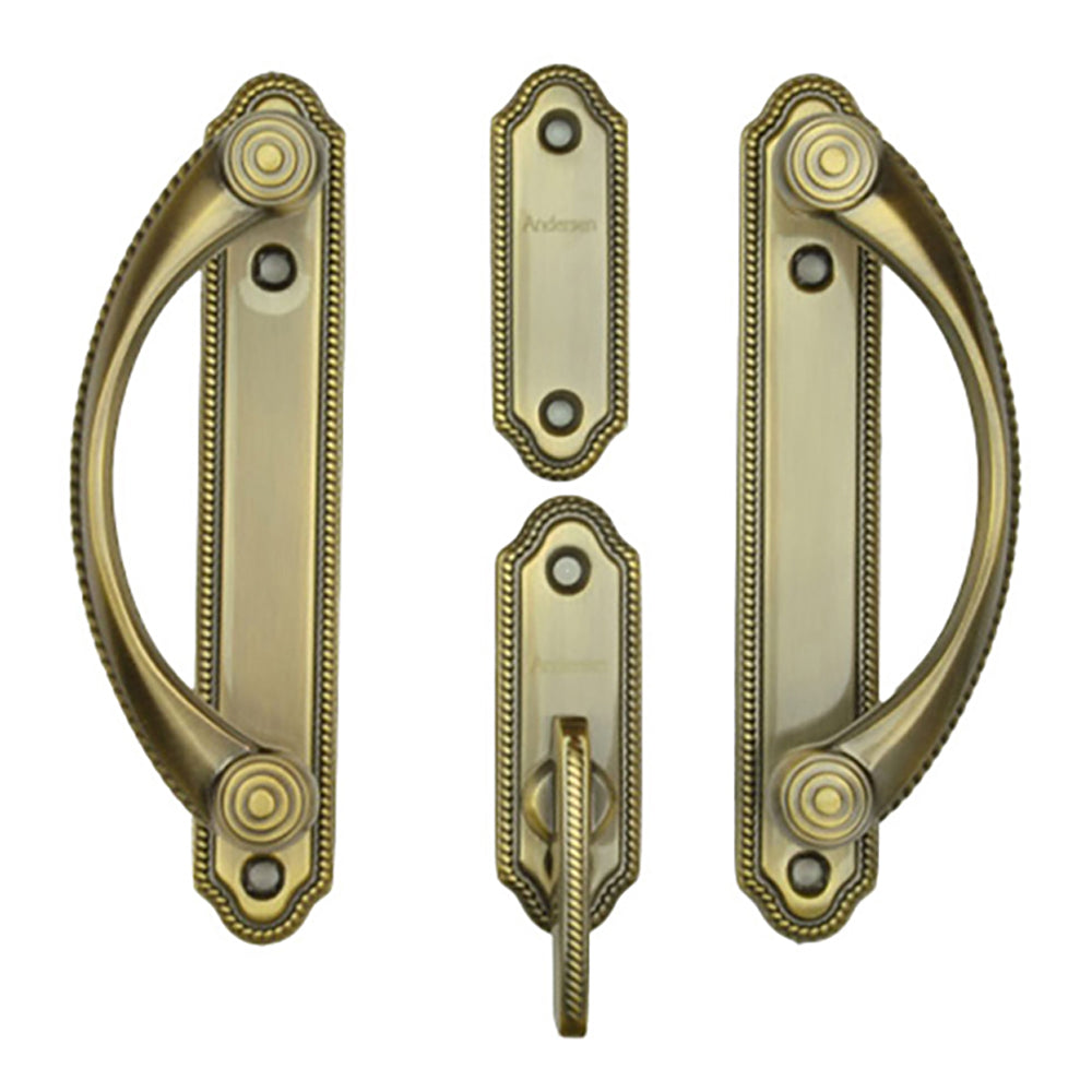 Andersen Whitmore 2-Panel Gliding Door Interior/Exterior Trim Hardware - Antique Brass