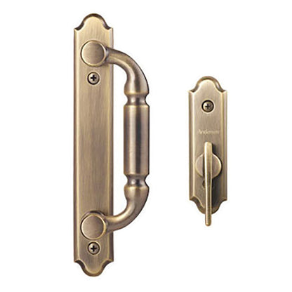 Andersen Frenchwood Gliding Door Trim Covington, 2 Panel Interior & Exterior - Antique Brass