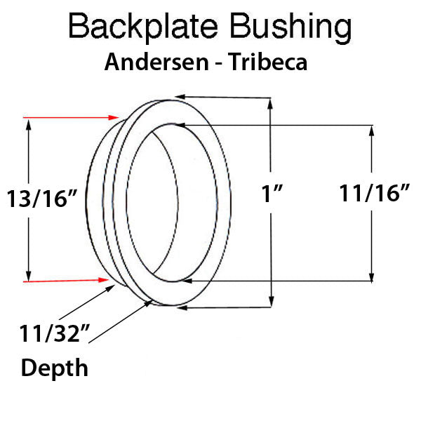 Bushing, 3/4 Diameter Handle, Andersen Tribeca Series - Whit