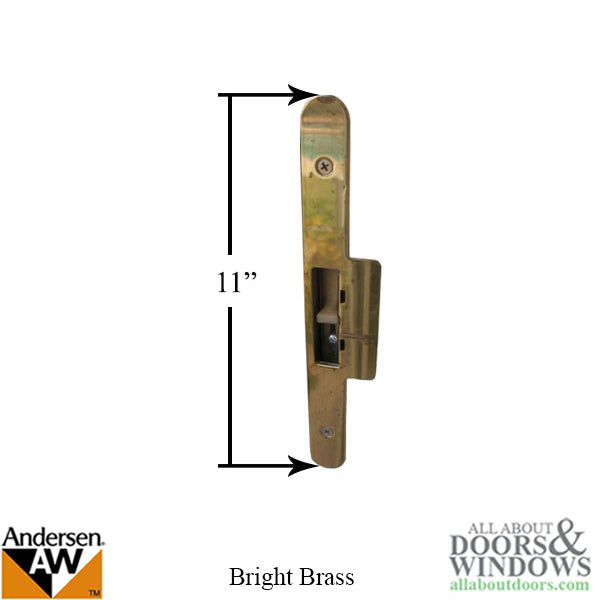 Andersen Strike Plate Cover, AP/PA Door - Bright Brass