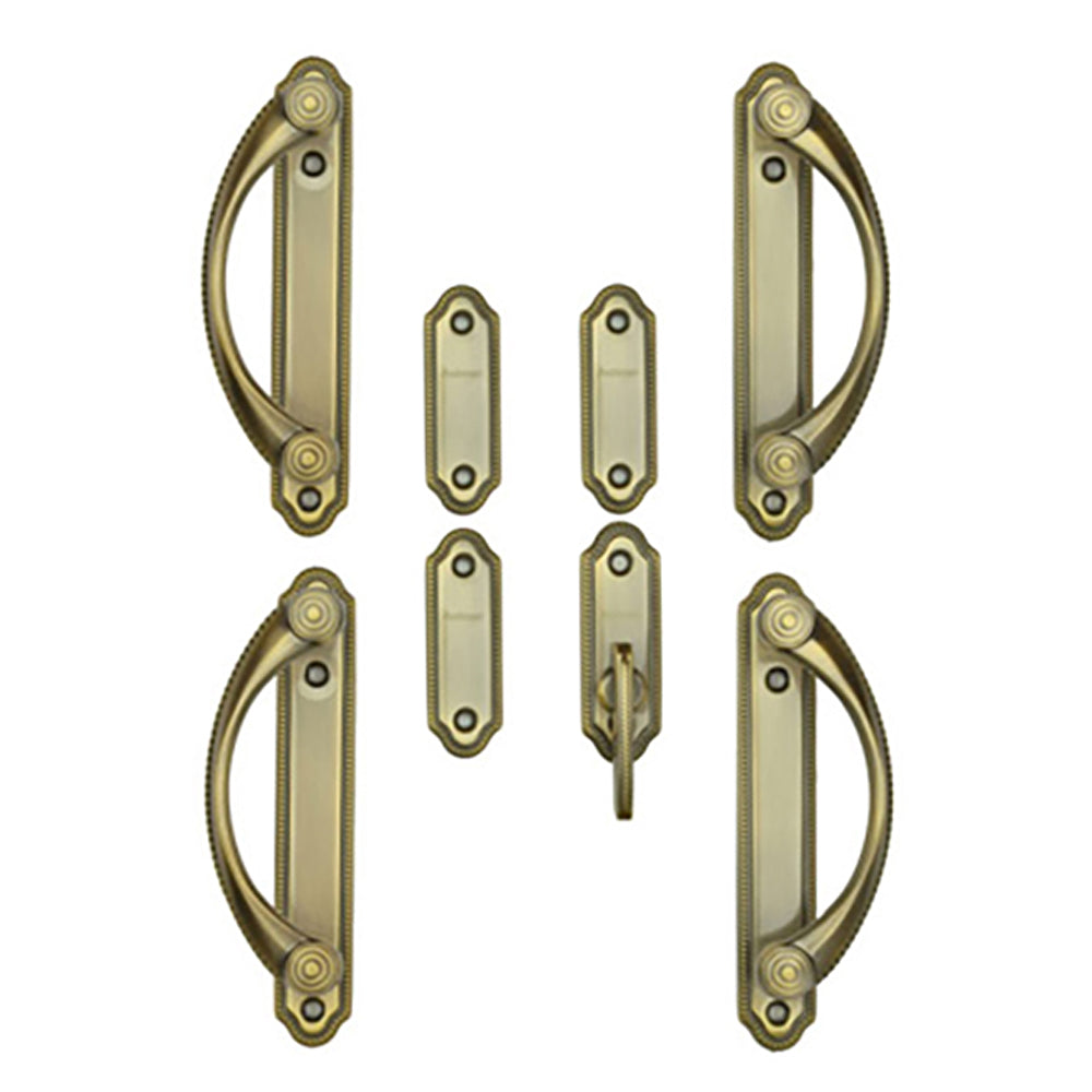 Andersen Whitmore 4-Panel Gliding Door Interior/Exterior Hardware Set - Antique Brass