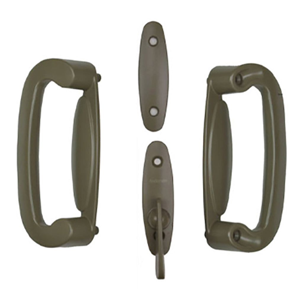 Andersen 2 Panel Gliding Door Tribeca Interior/Exterior Hardware Set - Stone