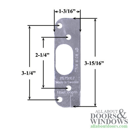 Hinge Routing Template for Andersen Hinge Replacement