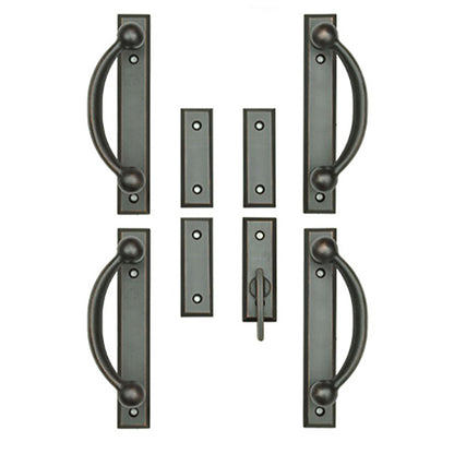 Andersen Yuma 4-Panel Gliding Door Interior/Exterior Trim Hardware Set - Distressed Bronze