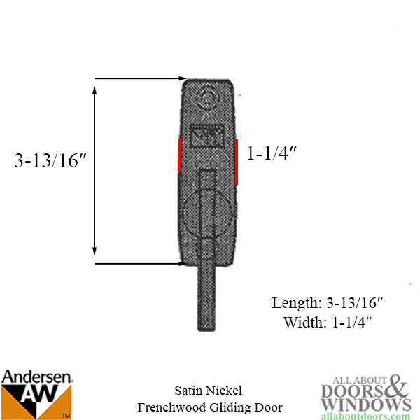 Andersen Window - Frenchwood Gliding Door - Thumb Latch, Whi
