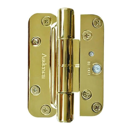 Andersen 3 Hinge Kit, Left Hand (2005-Present) - Bright Brass