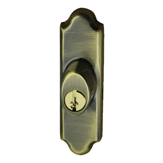 Andersen Gliding Door Keyed Lock, Covington - LH, Antique Brass