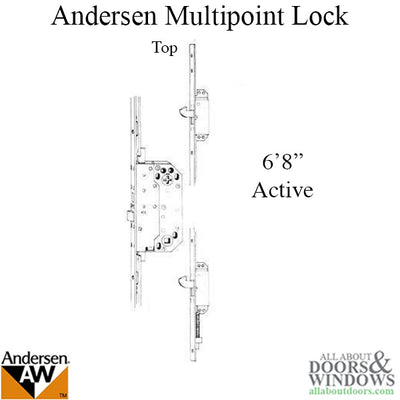Andersen Multipoint Lock, FWH68 Active Door - Gold Face Disc