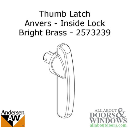 Andersen Frenchwood Gliding Door - Thumb Latch - Anvers/Insi