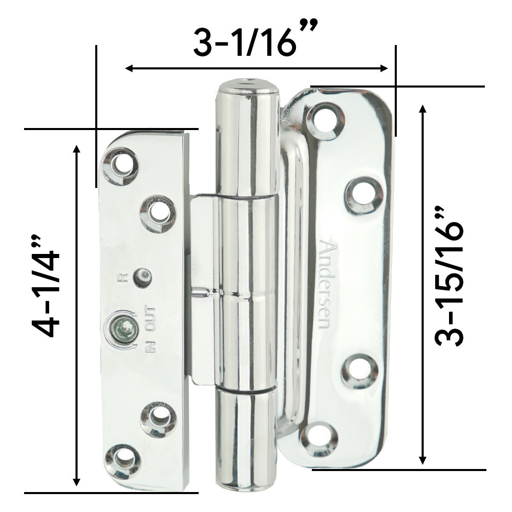 1 Hinge Kit, 2005-Present Andersen FWH Right Hand Door - Pol