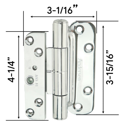 1 Hinge Kit, 2005-Present Andersen FWH Right Hand Door - Pol