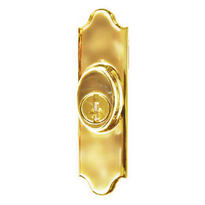 Andersen Gliding Door Keyed Lock, Covington - RH, Bright Brass