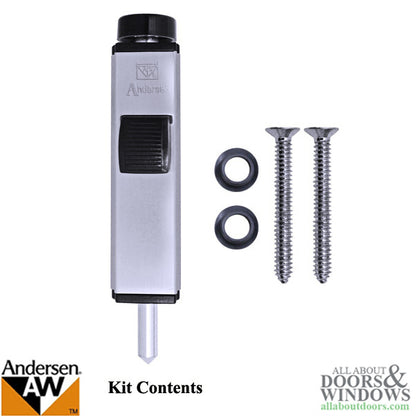 Andersen Auxiliary Foot Bolt Lock for Frenchwood Gliding Door - Polished Chrome