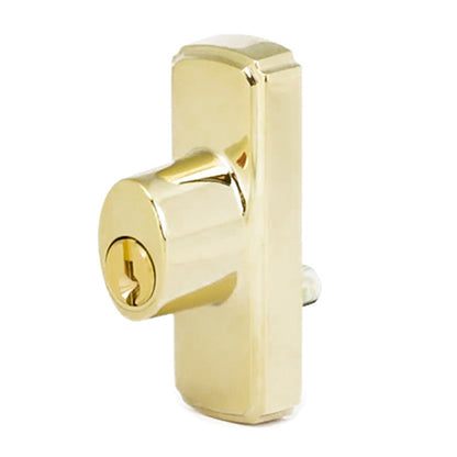 Andersen Window-Frenchwood Gliding Door-Keyed Lock, Anvers - RH - Bright Brass