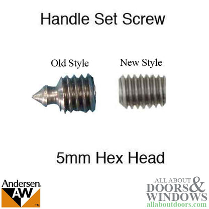 Set Screw w/ Wrench, 5mm Andersen Pre-1990