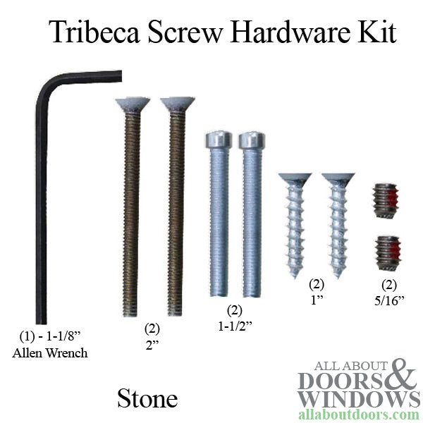 Andersen Tribeca Trim Set Screw Pack - Stone
