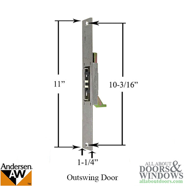Andersen IR Latch bolt receiver w/ blocker - Out Swing Door