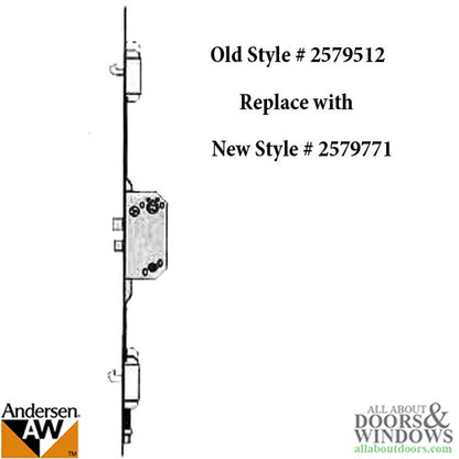 Andersen Multipoint Lock, FWH68 Active Door - Gold Face Disc