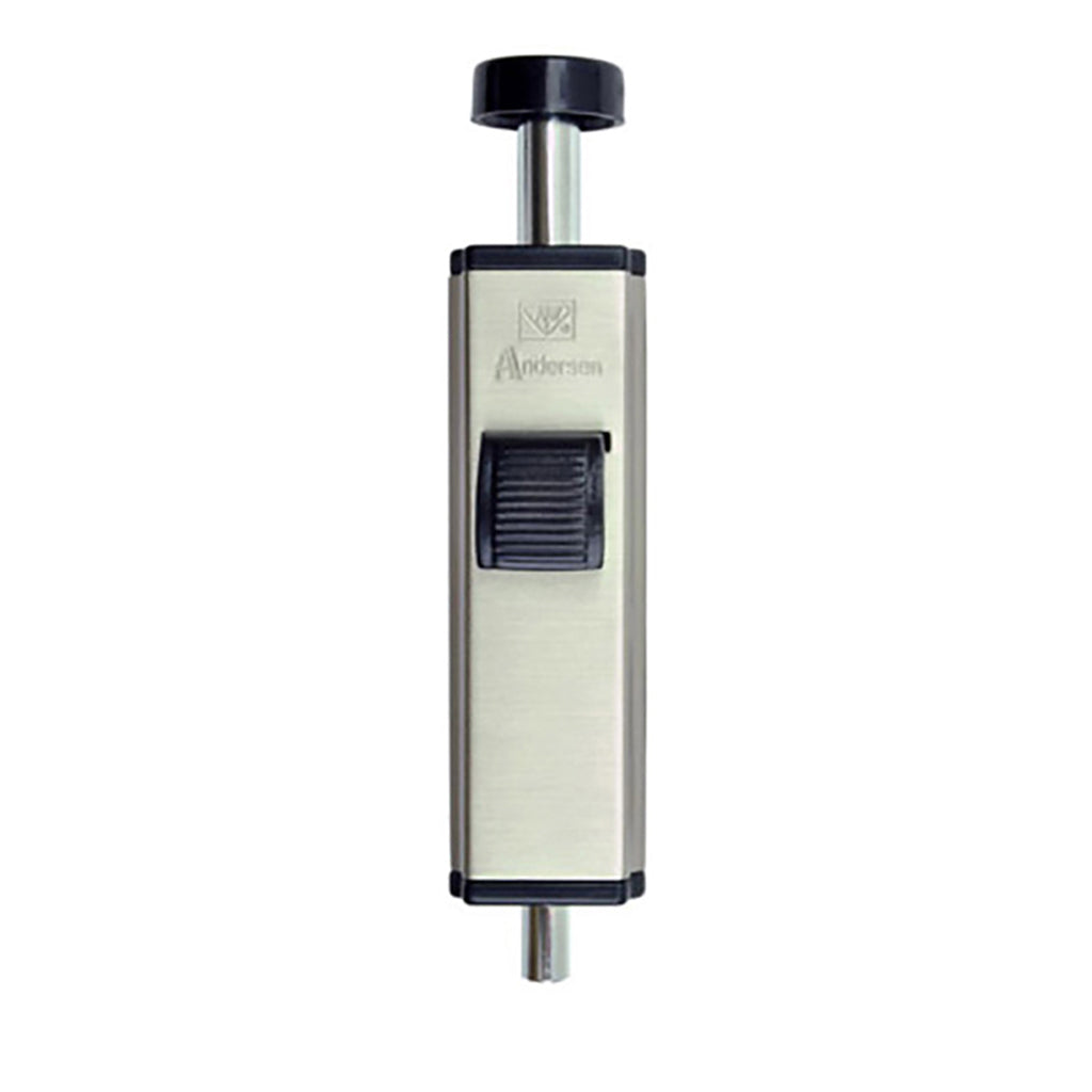 Andersen Auxiliary Foot Bolt Lock for Frenchwood Gliding Door - Brushed/Satin Nickel