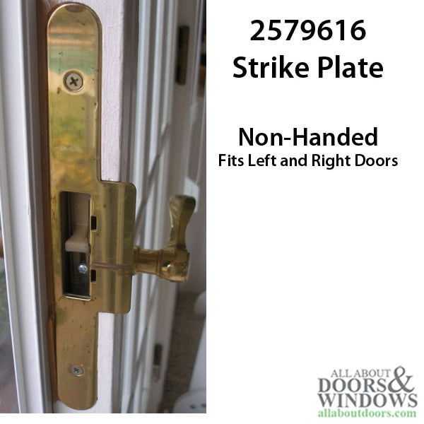 Andersen Strike Plate Cover, AP/PA Door - Bright Brass