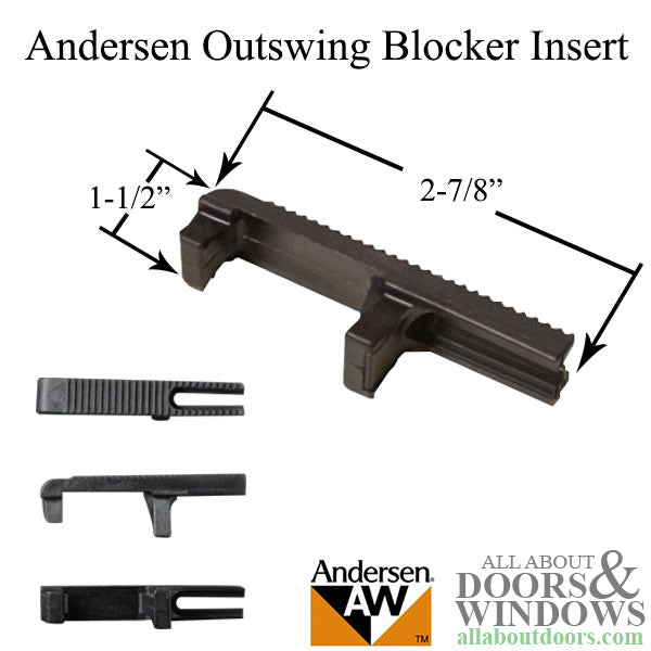 Andersen Frenchwood Outswing Blocker Insert, Plastic - Black