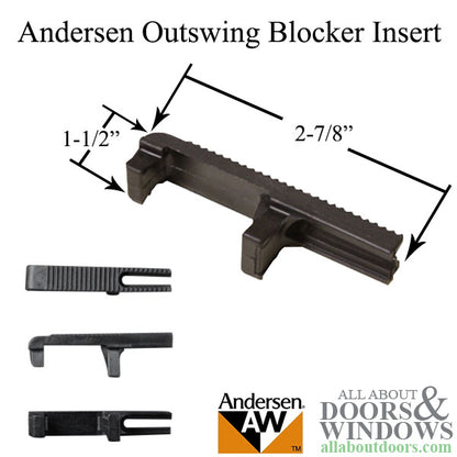 Andersen Frenchwood Outswing Blocker Insert, Plastic - Black