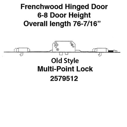 Andersen Multipoint Lock, FWH68 Active Door - Gold Face Disc