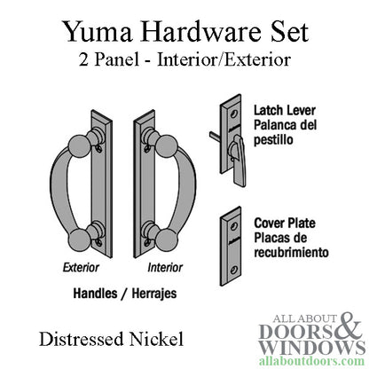 Andersen Yuma 2-Panel Gliding Door Interior/Exterior Trim Hardware Set - Distressed Bronze