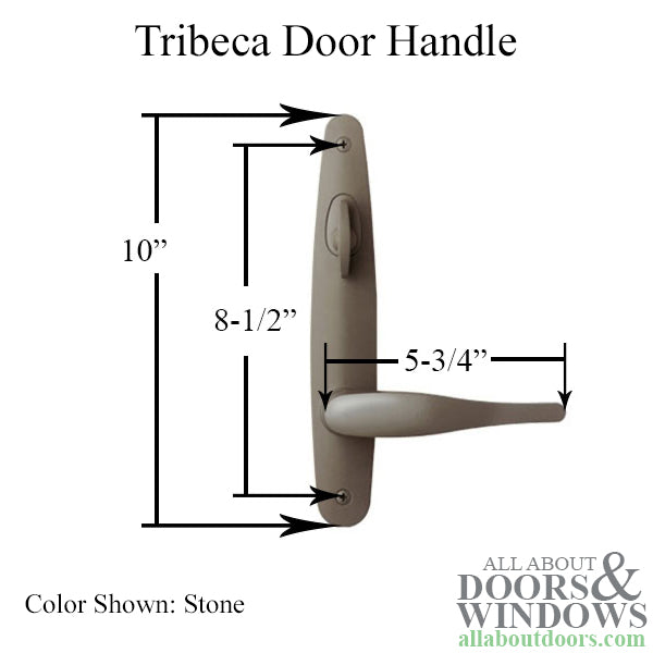 Andersen Tribeca Hardware Kit, Single Active Door, Non-Keyed - Stone