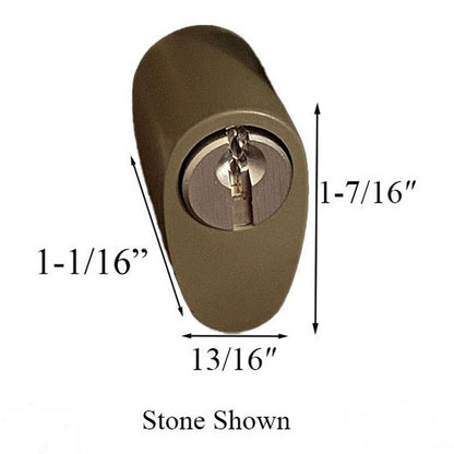 Andersen Keyed Cylinder with Housing - Stone