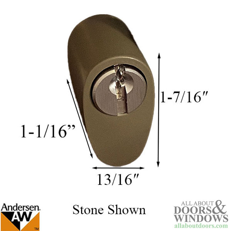 Andersen Keyed Cylinder with Housing - Stone