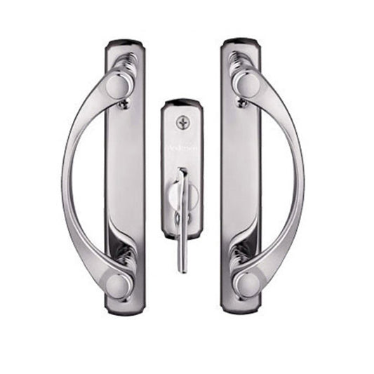Andersen Newbury 2 Panel Gliding Door Hardware Set - Polished Chrome