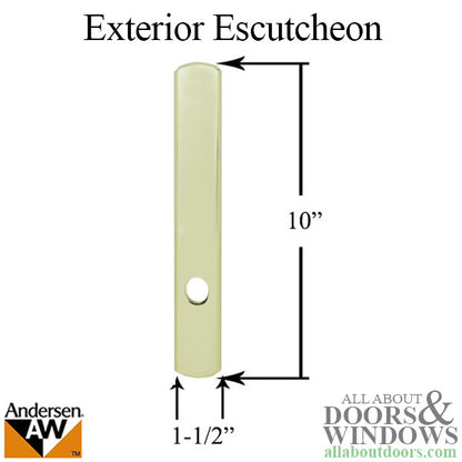 Escutcheon Plate, Passive Exterior, Andersen - HP Brass