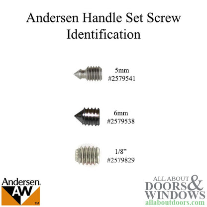 Set Screw w/ Wrench, 1/4-20 Thread, Andersen 1999-Present -