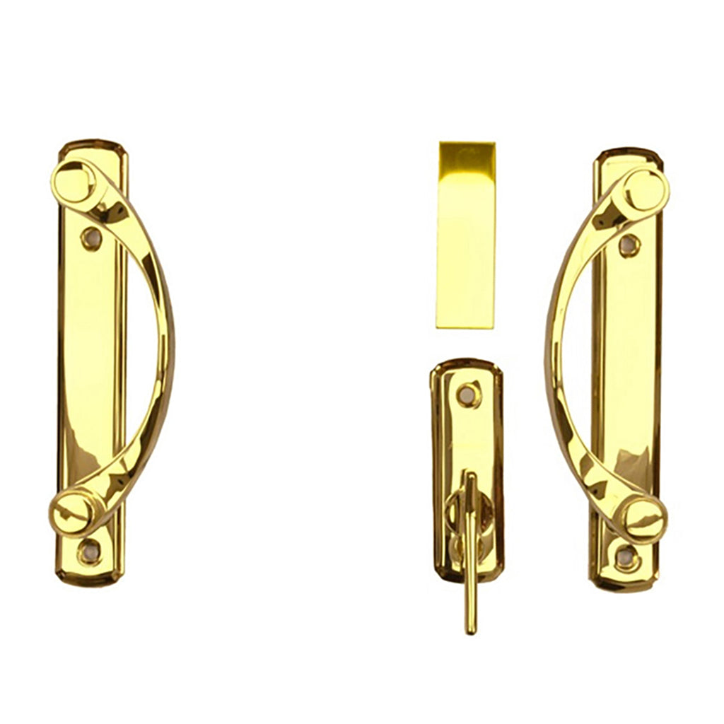 Andersen Newbury 2 Panel Gliding Door Hardware Set - Bright Brass