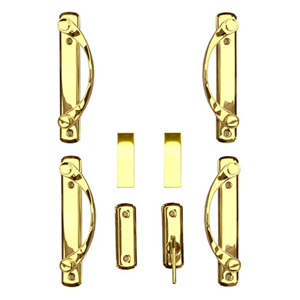 Andersen Newbury 4 Panel Gliding Door Hardware Set - Bright Brass