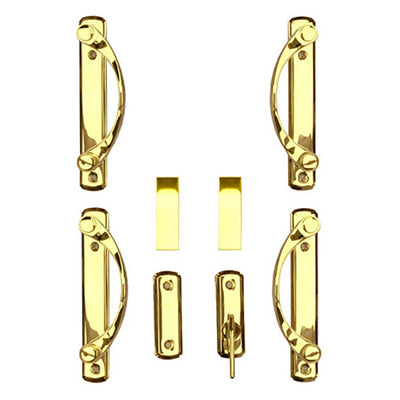 Andersen Newbury 4 Panel Gliding Door Hardware Set - Bright Brass