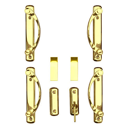 Andersen Newbury 4 Panel Gliding Door Hardware Set - Bright Brass