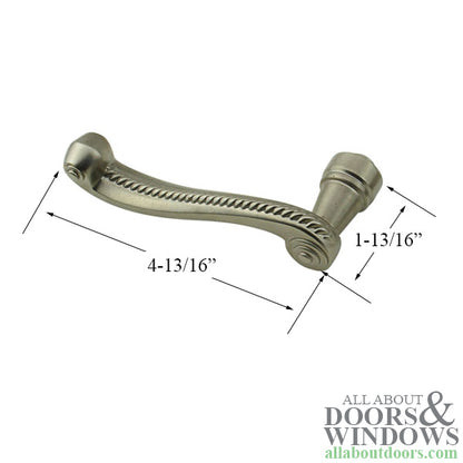 Andersen Hinged Door Lever Handle, Whitmore, Right Hand - Satin Nickel