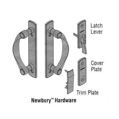 Andersen Gliding Door Cover Plate, Newbury Style - Polished Chrome