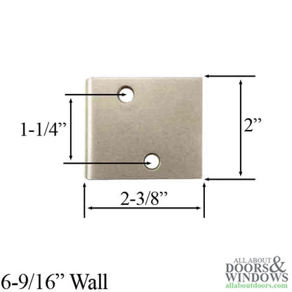 Andersen Jamb Strike Extender, 2-3/8" - Satin Nickel