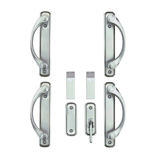 Andersen Newbury 4 Panel Double Gliding Door Hardware Set - Satin Nickel