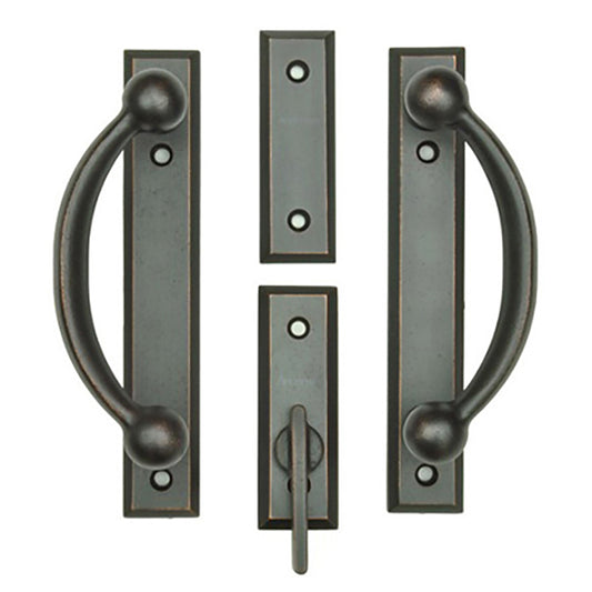 Andersen Yuma 2-Panel Gliding Door Interior/Exterior Trim Hardware Set - Distressed Bronze