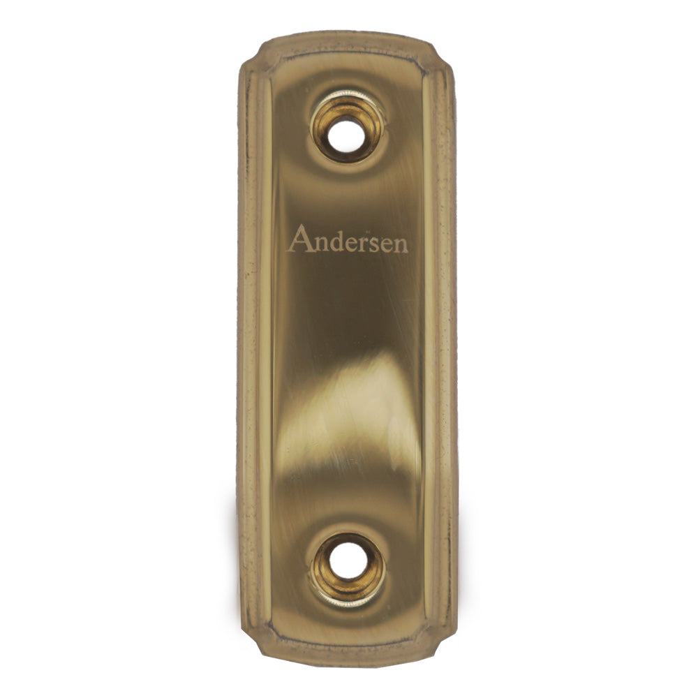 Andersen Gliding Door Cover Plate, Newbury Style - Polished Brass