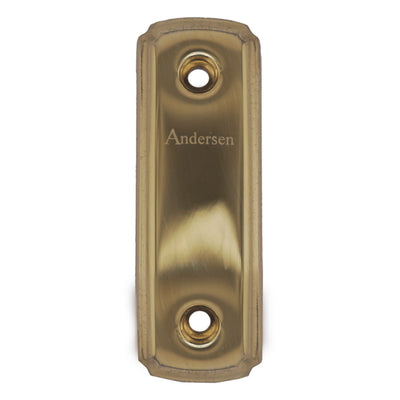 Andersen Gliding Door Cover Plate, Newbury Style - Polished Brass