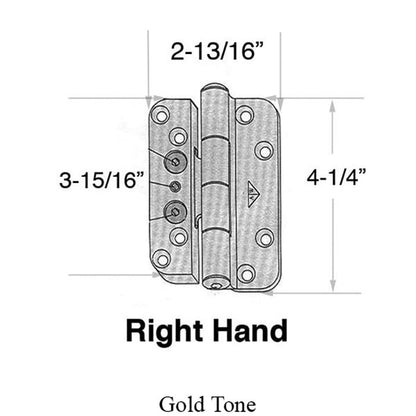 Discontinued - Andersen 1992-2005 Leaf Hinge Receiver - Goldtone
