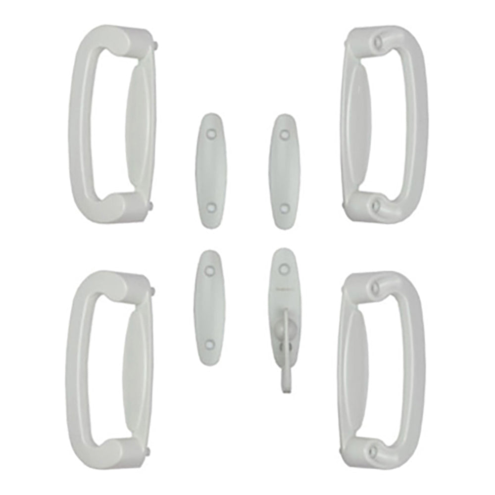 Andersen 4 Panel Gliding Door Tribeca Interior/Exterior Hardware Set - White